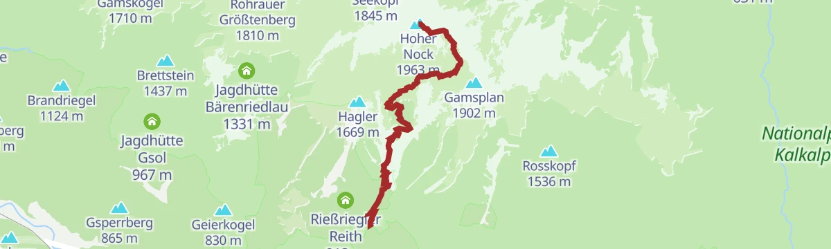 Route map: Bike & Hike Hoher Nock